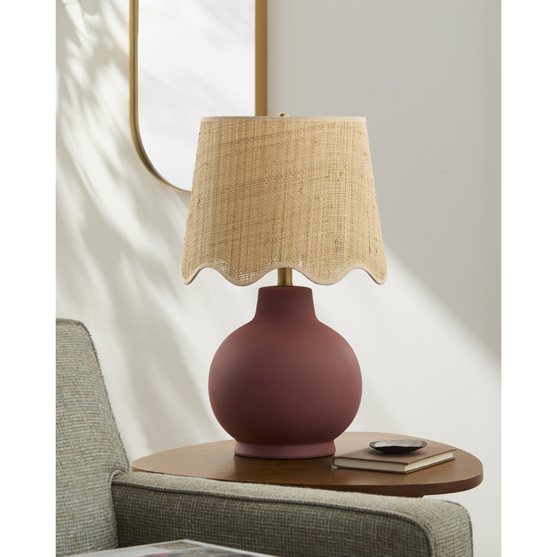 Ganza Table Lamp, Brown, Dark Red