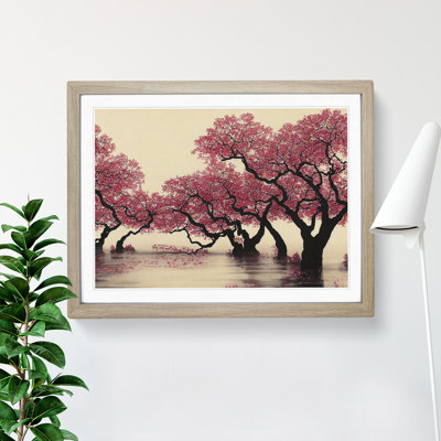 Thrilling Cherry Blossom Trees - Framed Print