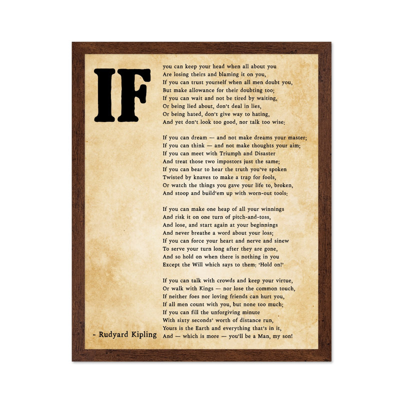 IF Poem No1, Poster, 18"H x 24"W, White Framed