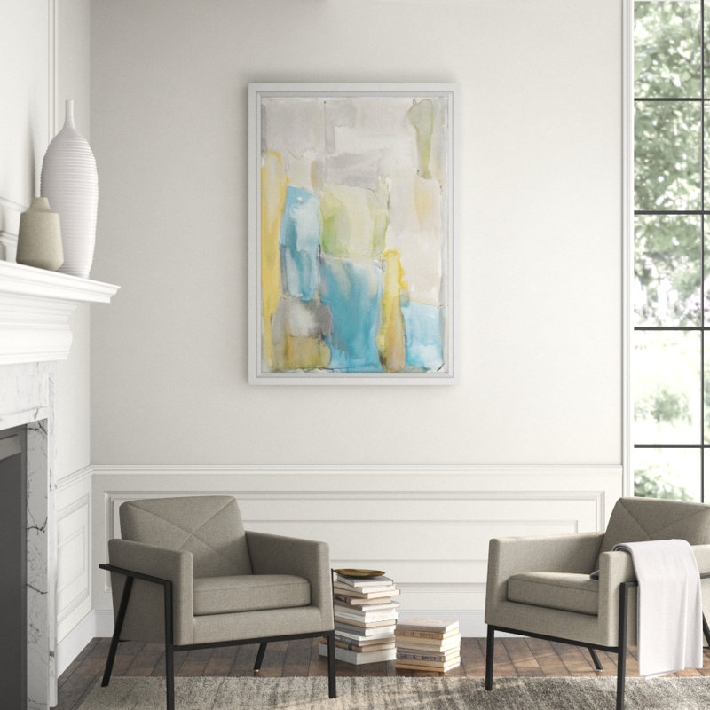 Mellow Fields I Painting by Elena Carlie, Glass Coat, 57" H x 40" W