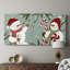 Peppermint Snowman Collection D- Toile tendue avec châssis - Prêt à accrocher