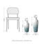 Vases abstraits en métal turquoise