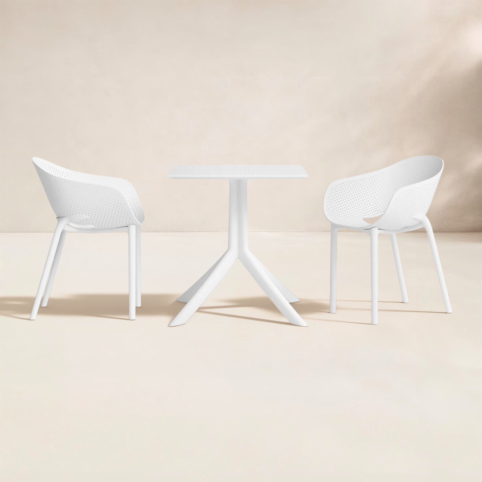 Farrah 32" Patio Bistro Set, White