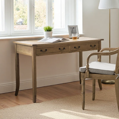 Bureau simple et rétro en bois massif