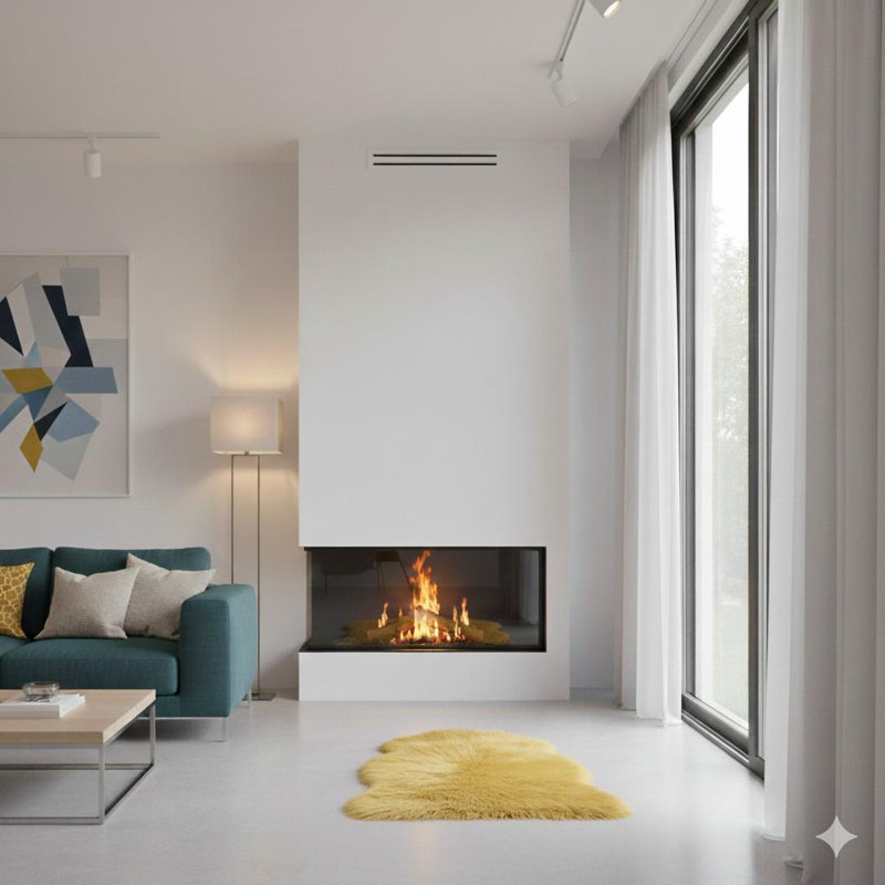 Solid Colour Faux Fur 60cm X 90cm Area Rug, Yellow