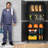 Metal Storage Cabinet with Wheels, Rolling Garage Storage Cabinet with Lock, Tool Cabinet on Wheels for Garage, Home, Shop