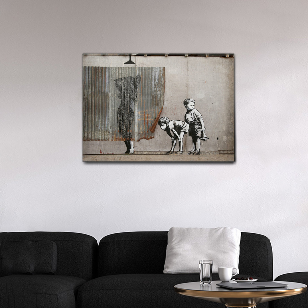 Leinwandbild Woman Shower von Banksy