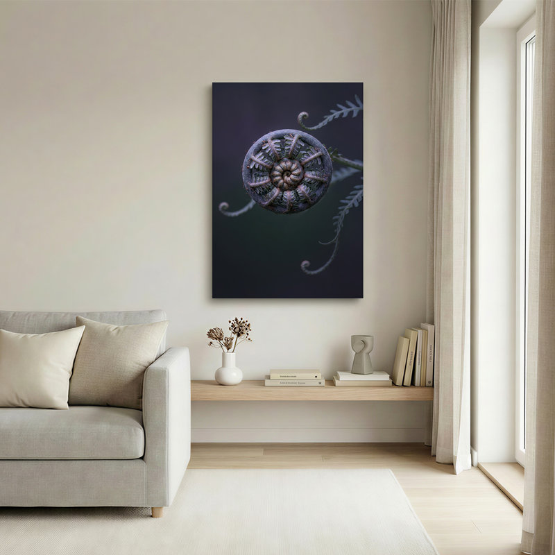 Toile fougère fougère spirale, 48"H x 32"W