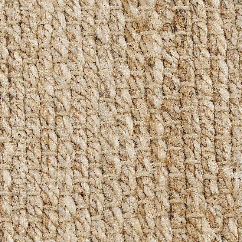 Canaan Solid Colour Jute / Sisal Hand Woven Area Rug, Rectangle 152 x 213cm