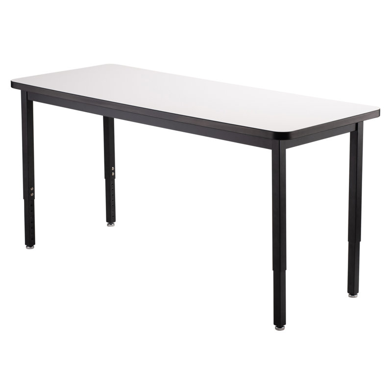 Whiteboard Adjustable Rectangle Activity Table, 37.25" H x 54" L x 24" W