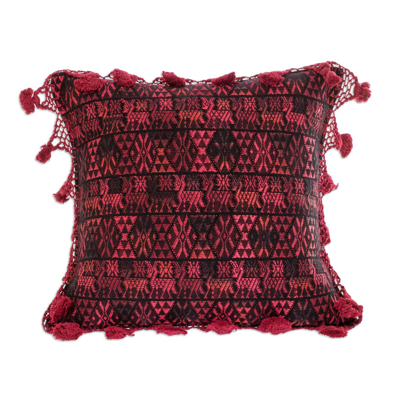 Housse de coussin Miriam and Debora, Cerisier, 17,25 po x 18,5 po