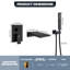 Wall Mounted Waterfall Tub Spout with Diverter and Handheld Shower Head-63308449