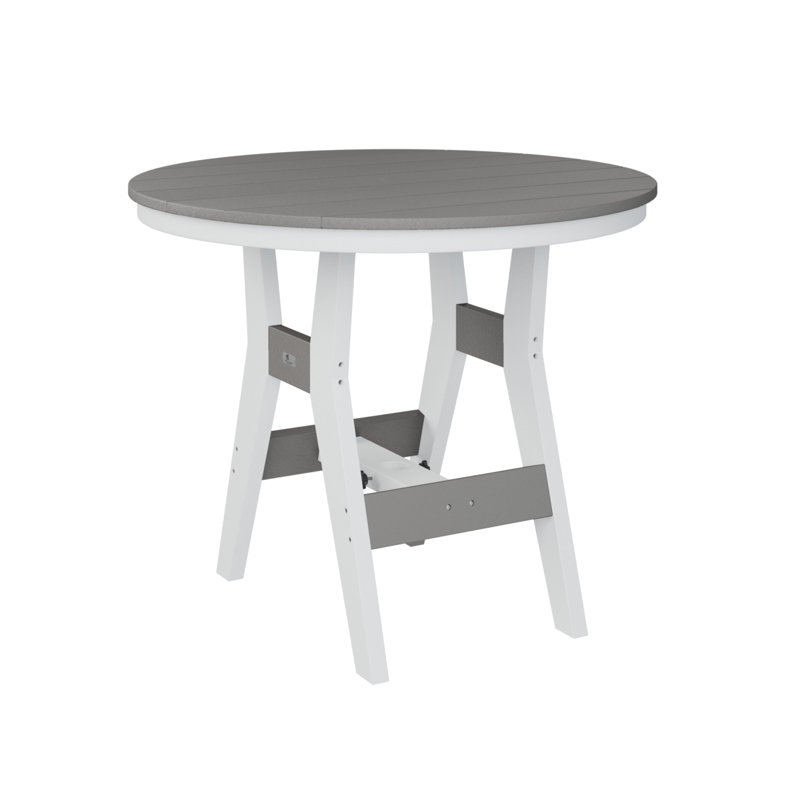 Table ronde à hauteur de comptoir de 38 po Berlin, H 35,5 po x l 38 po x P 38 po, Gris clair