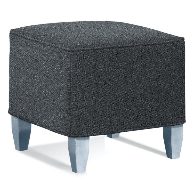 Brooklyn Square Ottoman, Brown Geometric, 0456-33, Sea Glass