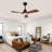 Modern Ceiling Fan With Light 3 ABS  Blades Remote Control Reversible DC Motor With Dimmable LED