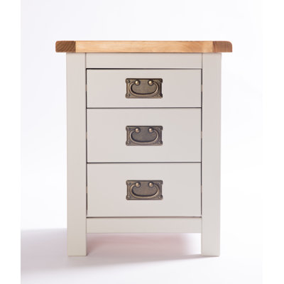 Pippa 45cm W Solid + Manufactured Wood Bedside Table