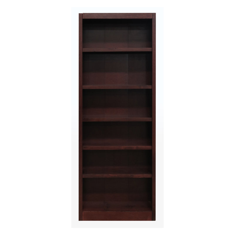Port City Wood Bookcase, (6 Shelves) 84"H x 30.5"W x 10.63"D., Cherry