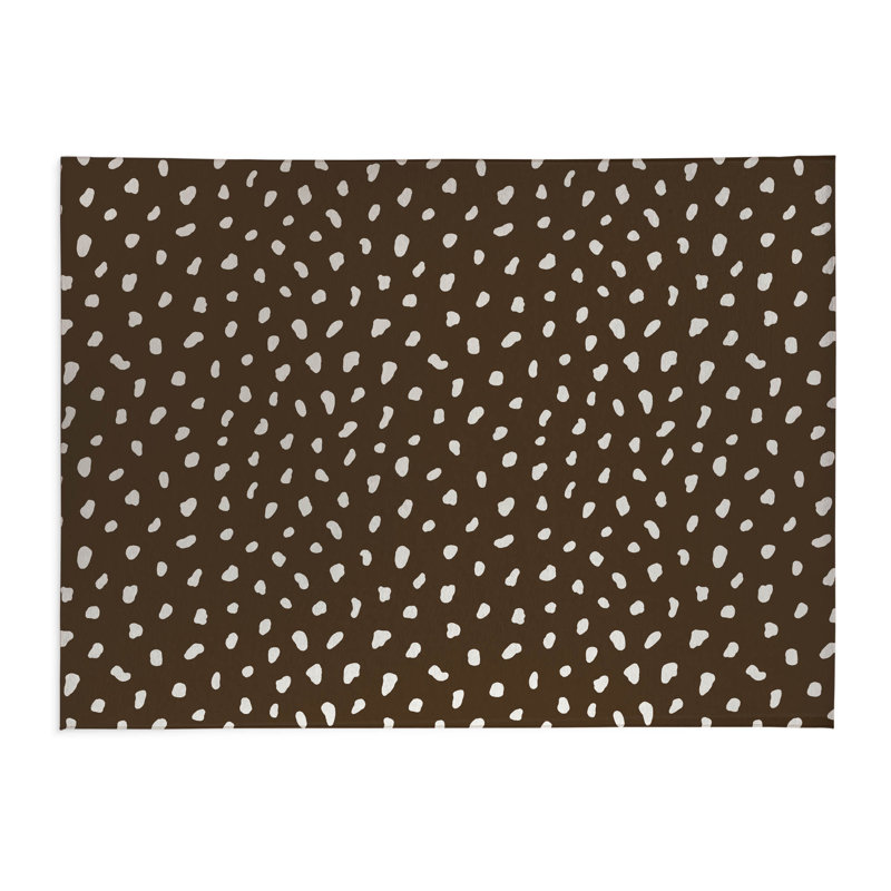 Tapis de cuisine Paint Drop, Rectangulaire 2 pi x 3 pi, Brun moka