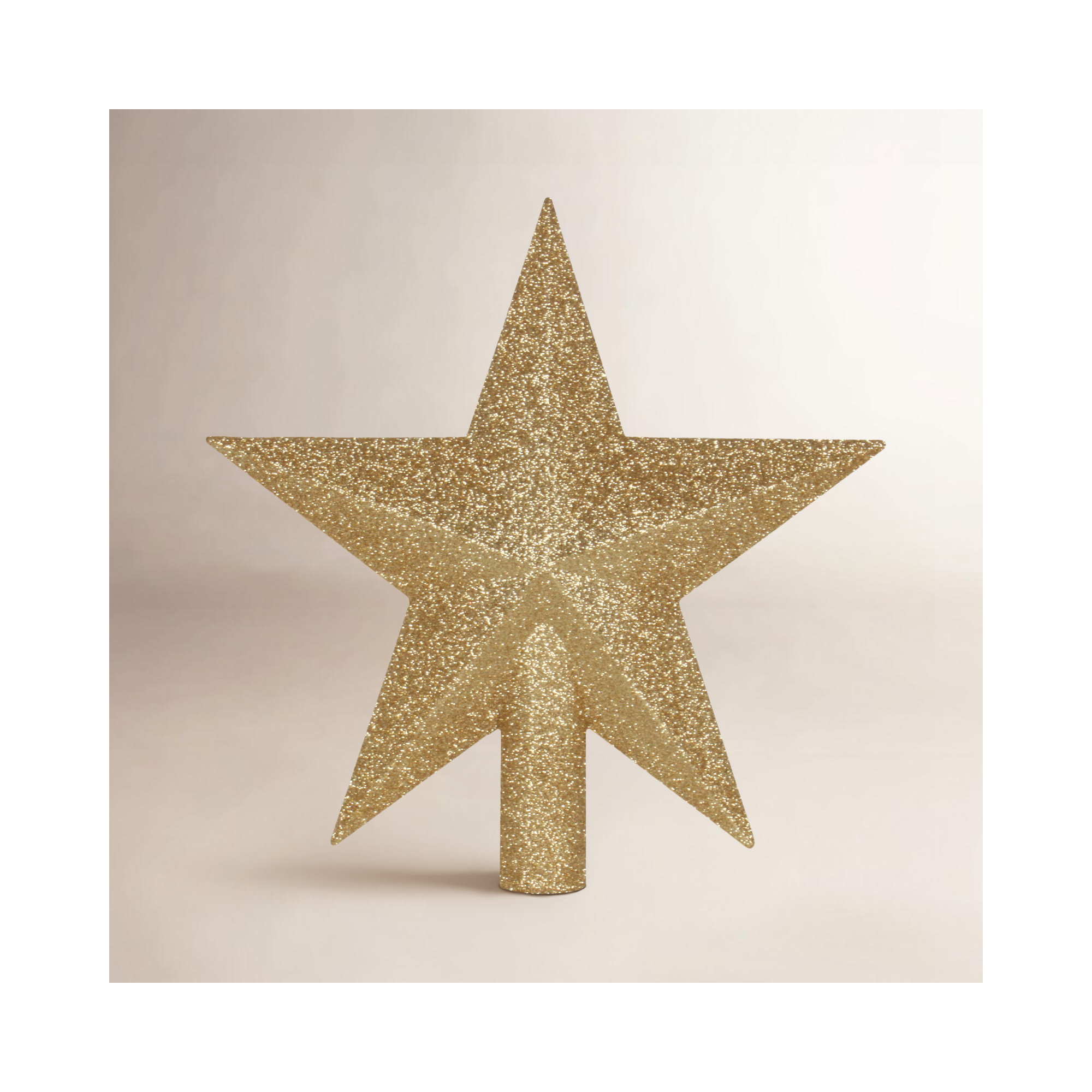 Silver Star Tree Topper, Gold