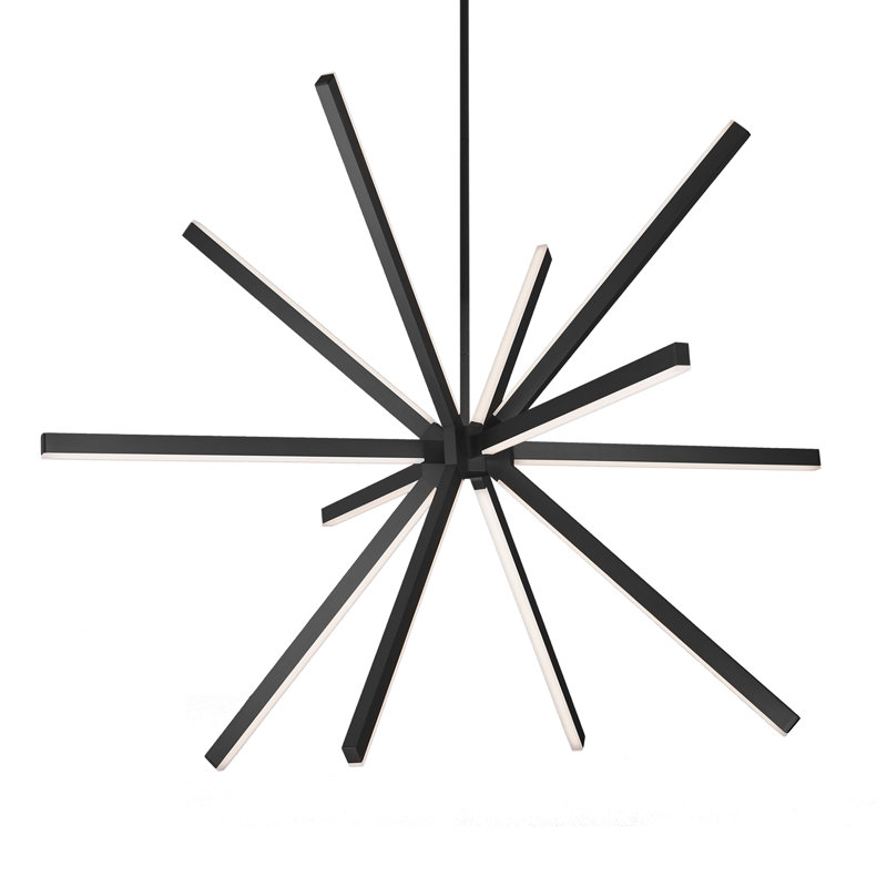 Sirius 13 - Light LED Chandelier, Black, 38.25" H x 54" W x 54" D