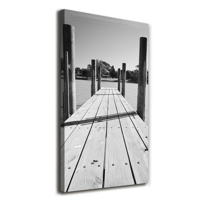 Wooden Pier - Wrapped Canvas Print