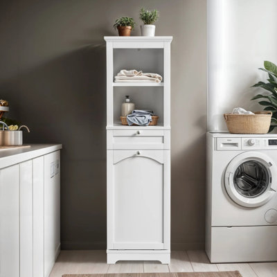 Armoire à panier à linge inclinable H 53 po avec panier