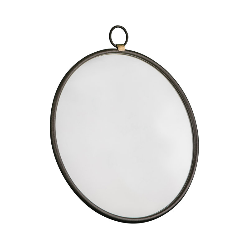 Aahil Metal Flat Wall Mirror, Black