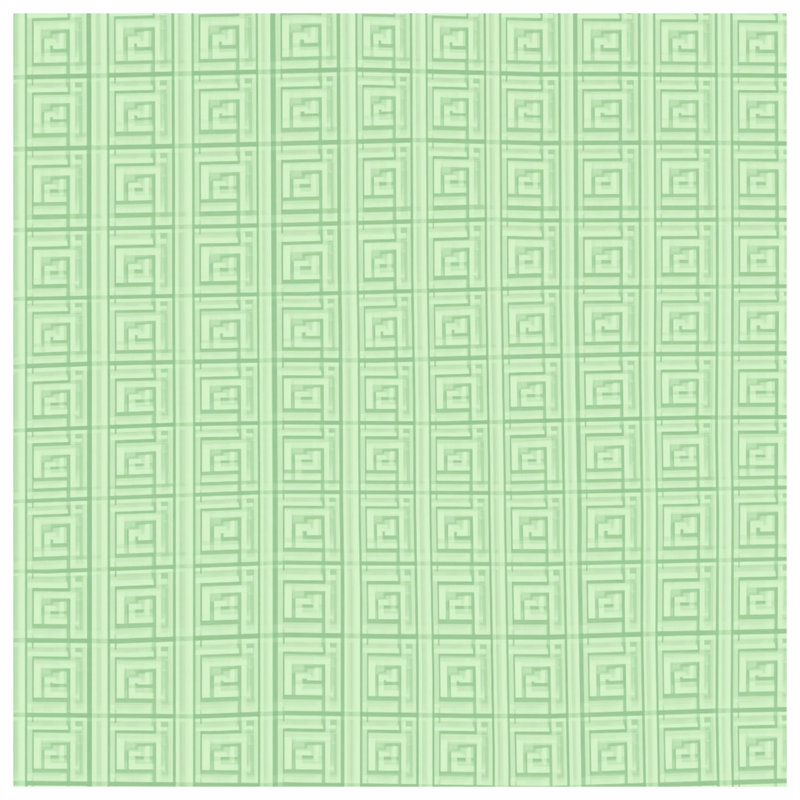 Green Greek Key Pattern Bath Mat, 24in W x 17in L