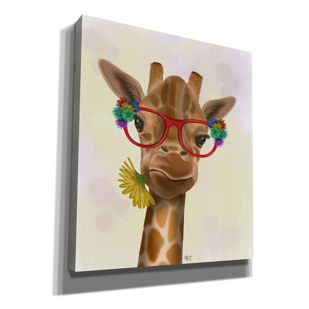 " Giraffe And Flower Glasses 3 " Bungalow Rose
