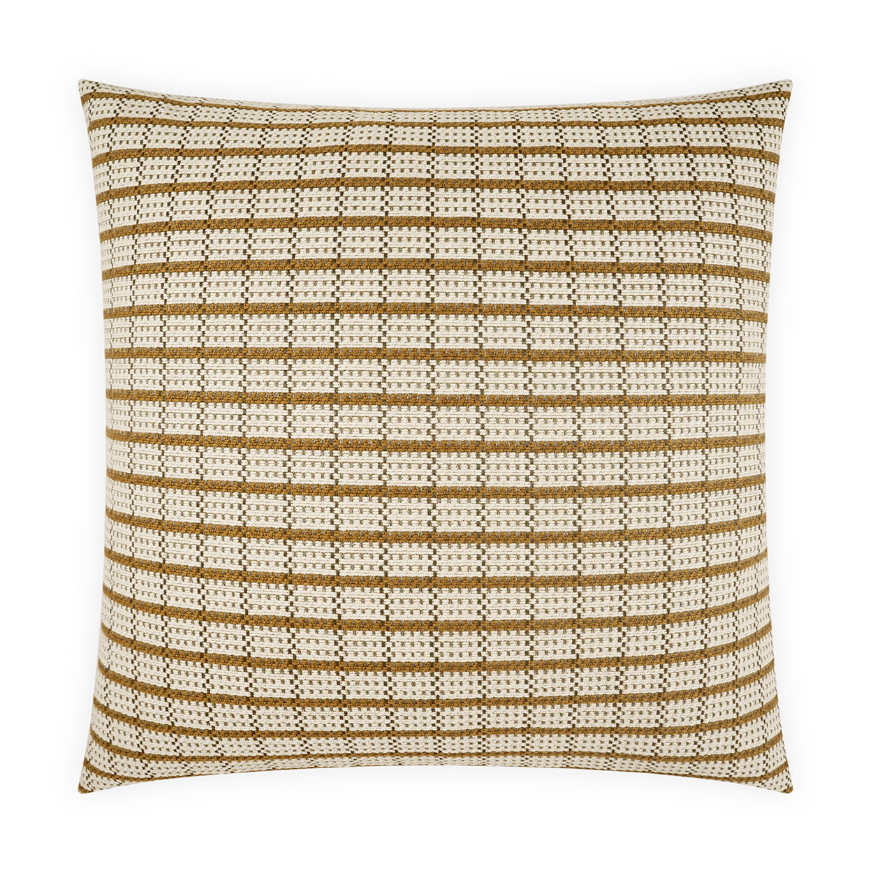 Grazino Plaid Throw Pillow, Sisal, Square 22"