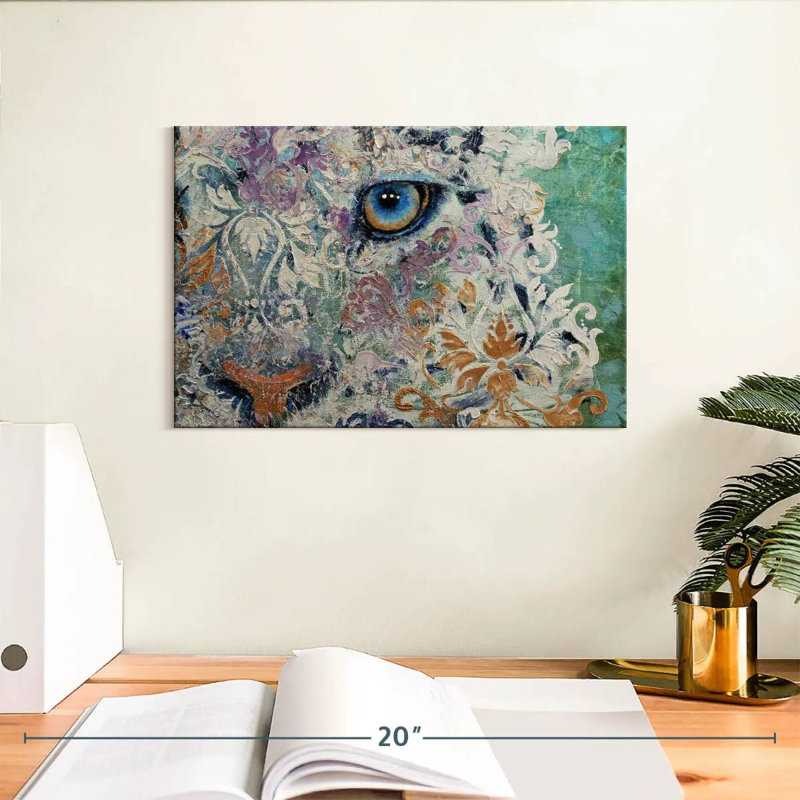 Brampt Royal Snow Leopard, 8" H x 12" W