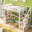 Lit mezzanine simple en métal avec escalier-1829096649