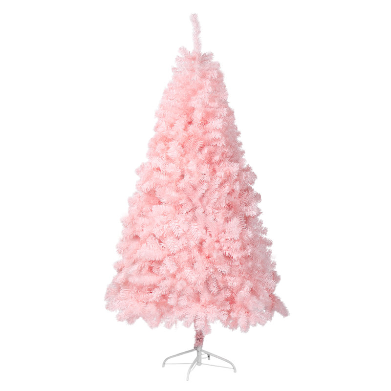 6 pi Arbre de Noël artificiel rose avec 1000 pointes de branches