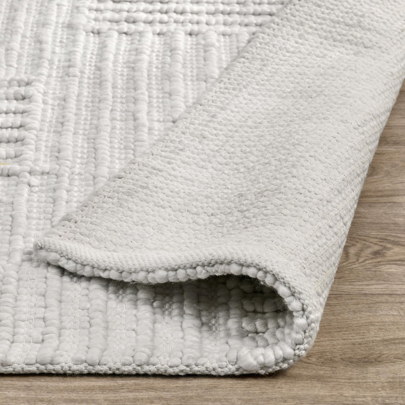 Clayton Patchwork Area Rug in Ivory, Rectangle 8' x 10'