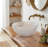 Jewel 16" Clear Round Glass Vessel Bathroom Sink with Diamond Texture-100676319