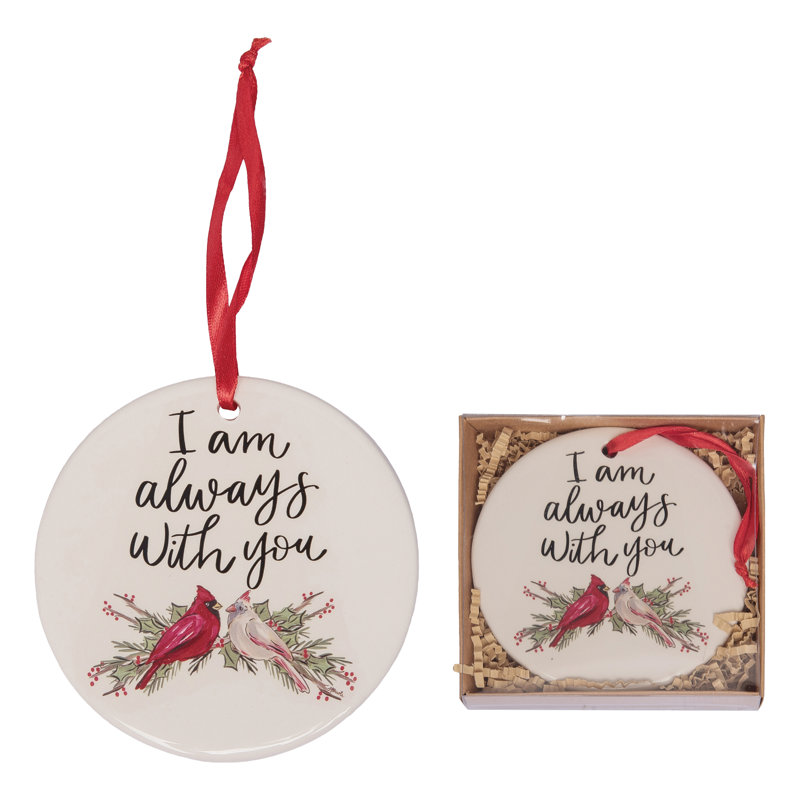 Ornement boîte de Noël en céramique