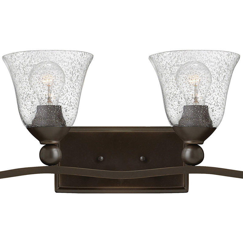Bolla 4-Light Vanity Light, Olde Bronze, Clear Seedy Glass, Incandescent