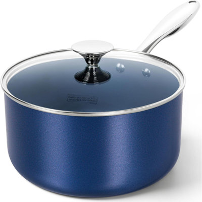 4 Quart Saucepan With Lid Nonstick Ceramic Sauce Pan With Stainless Steel Handle 4 Qt Saucepan With Lid Induction Compatible Oven Safe