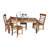 Traci 37 " Extendable Sheesham Rectangular Solid Wood Top with Solid Wood Base Dining Table