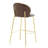 Kira Indoor Upholstered Bar Stool Faux Leather With Metal Frame, Set Of 2
