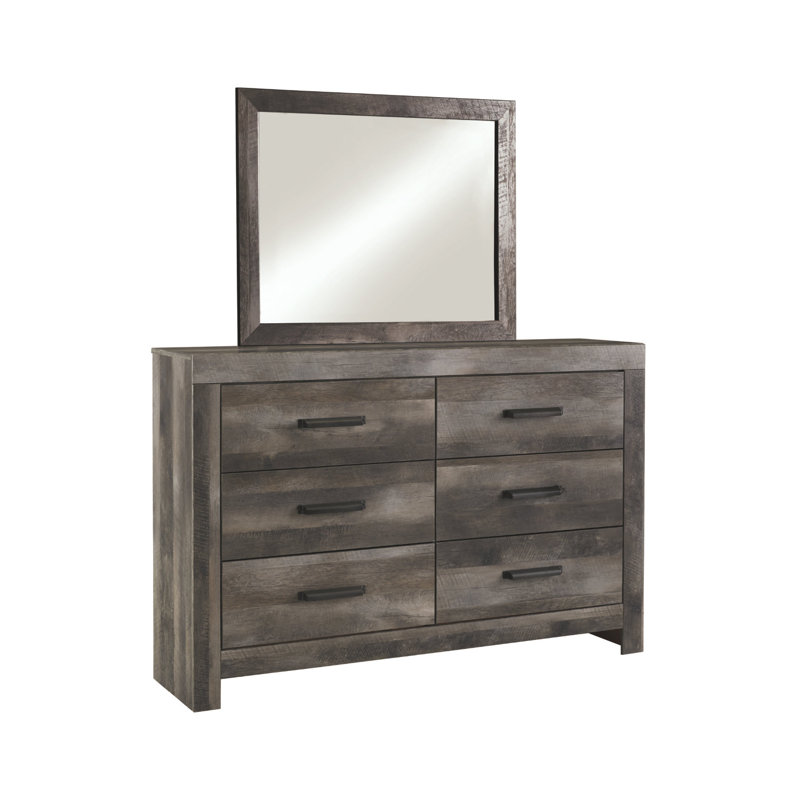 Commode double 6 tiroirs l 60,75 po avec miroir Stutler
