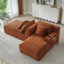 Méridienne double compressible avec porte-gobelets - sans assemblage, causeuse moelleuse moderne pour une détente intérieure