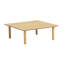 Table basse d'extérieur carrée en bois d'acacia