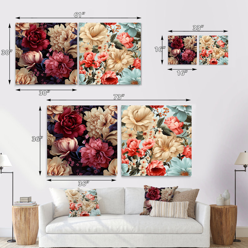 Boho Victorian Romance Victorian, H 36 po x l 73 po