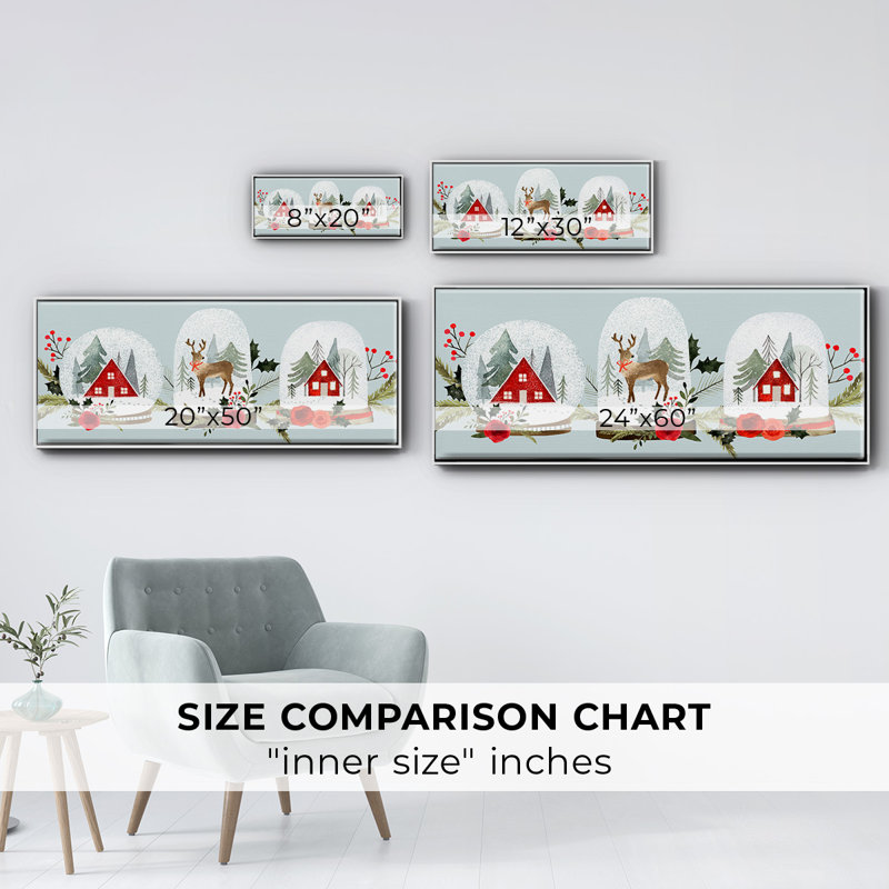 «Snow Globe Village Collection D», toile encadrée, H 8 po x l 20 po