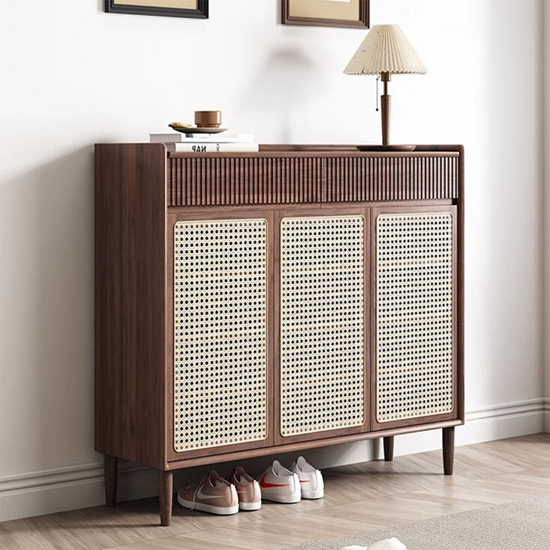 Walnut Solid wood Shoe Storage