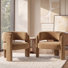 Fauteuil d'appoint rembourré en velours de 33 po de largeur
