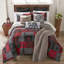 Ensemble d'édredon réversible en microfibre rouge / noir / gris 3 pièces red forest-1316688595