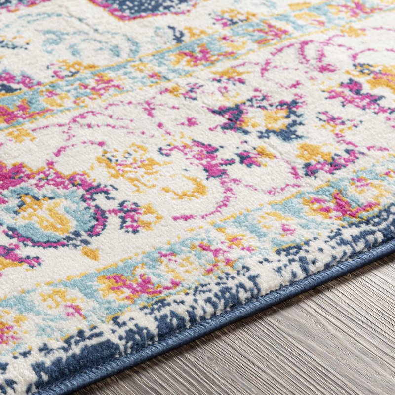 Fleeman Oriental Indoor Rug, Rectangle 6'7" x 9'