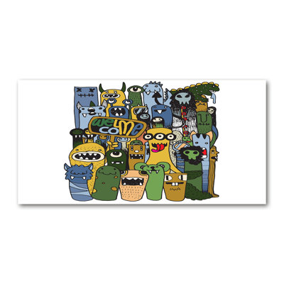 Crazy Monsters - Wrapped Canvas Print